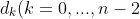 d_k (k=0,...,n-2)